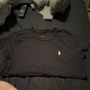 black short sleeve polo shirt